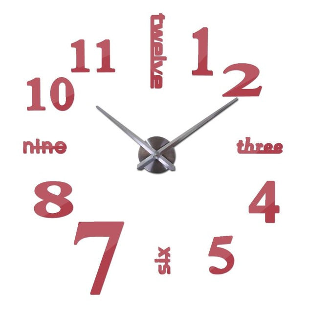 new fashion watches 3d real big wall clock