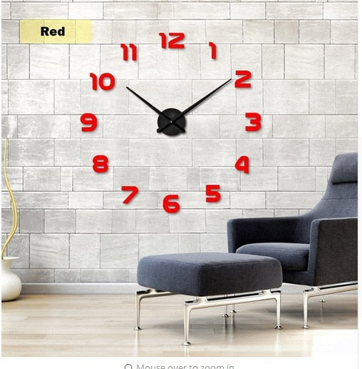 3d Real Big Wall Clock