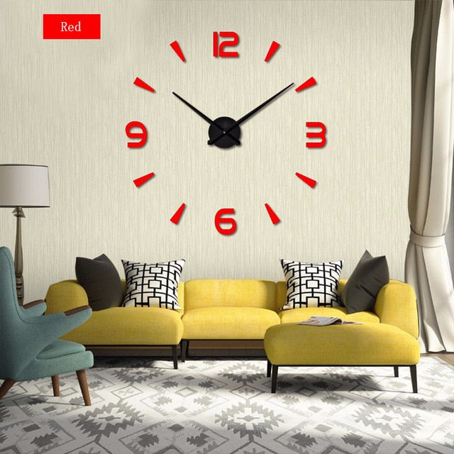 2019 New High Quality 3D Wall Stickers Creative Fashion Living Room Clocks