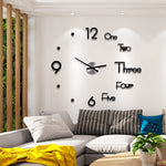 Acrylic Large Wall Clocks Sticker Modern Design Living Room 3D
